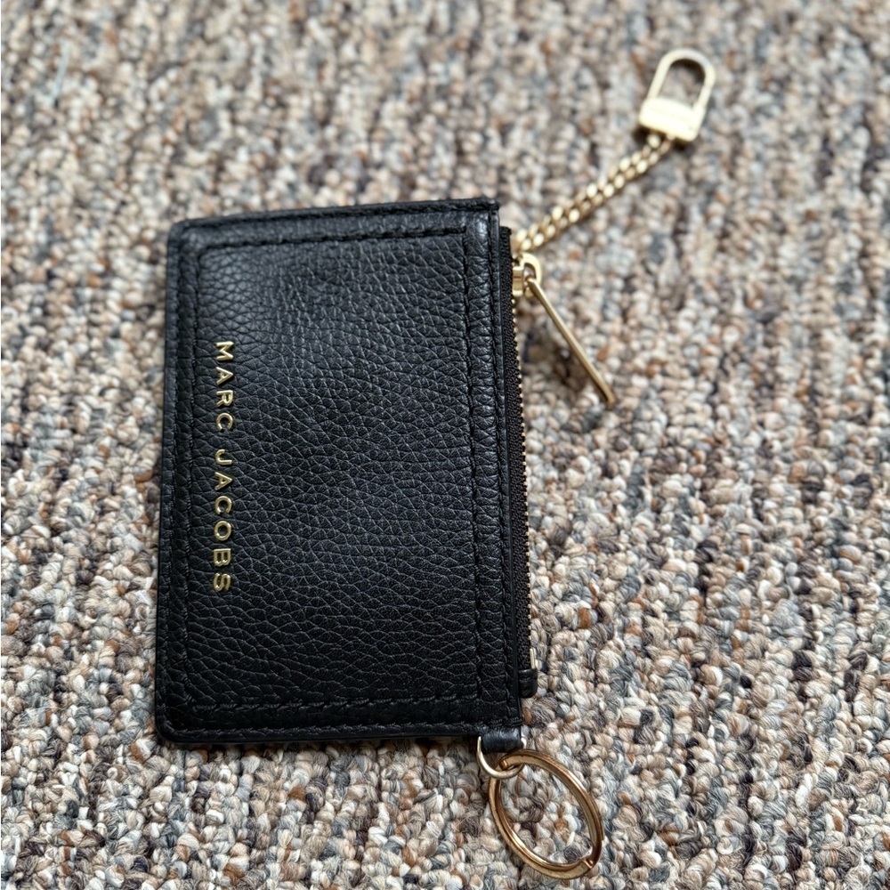 Marc Jacobs Black Wallet with Gold Chain
